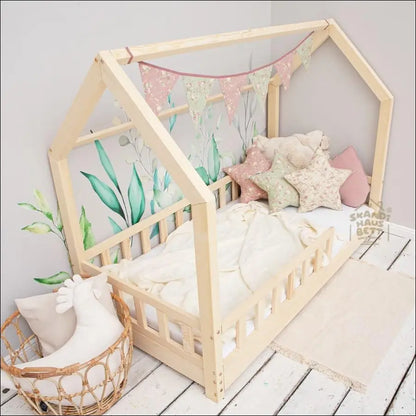 CAMA MADERA NATURAL - singular4kids