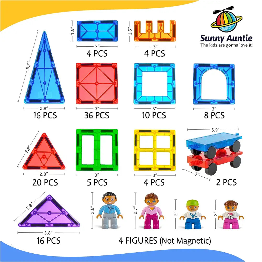 Set Magnetfliesen de Construcción Magnética para Juego Infantil STEM